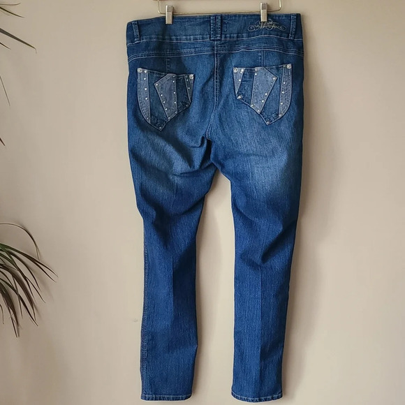 Vintage Mecca Femme  jeans womens sz.14 W embellished pockets (N1) - Picture 4 of 16